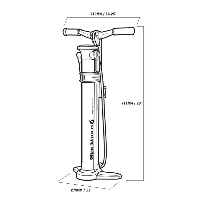 Chamber Tubeless Floor Pump