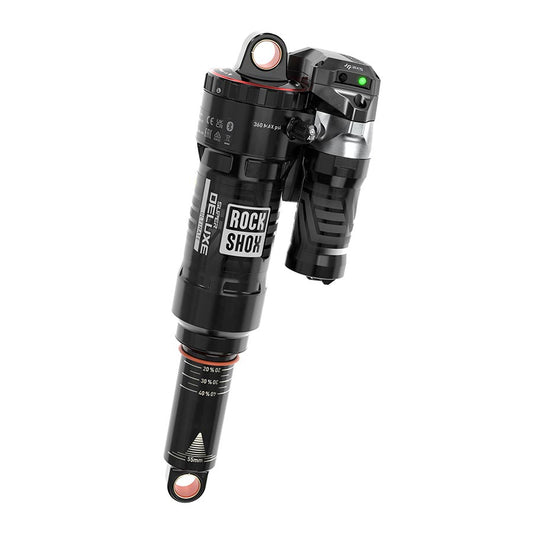 RockShox, Super Deluxe Flight Attendant, Rear shock, 185x55, Shaft Eyelet: Trunnion, Body Eyelet: Standard, 0Neg/0Pos Token, Reb55/Comp37, Lockout6