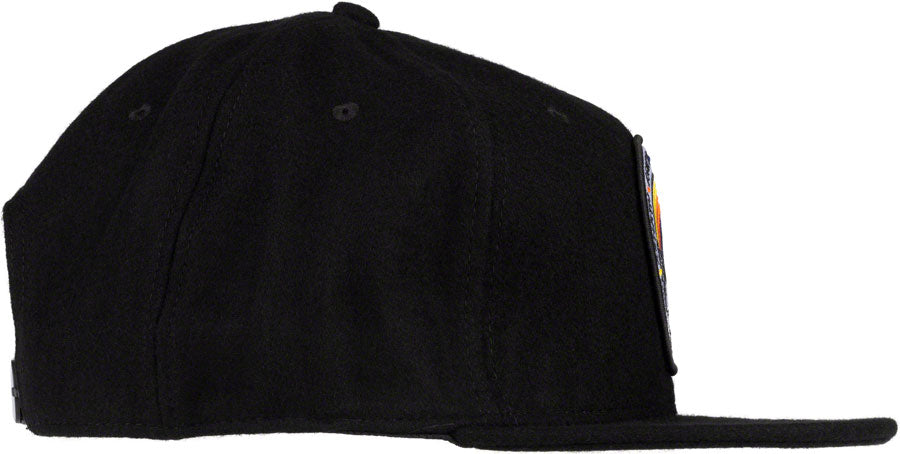 Winter Wonder Wool Snapback Hat - Black, Adjustable