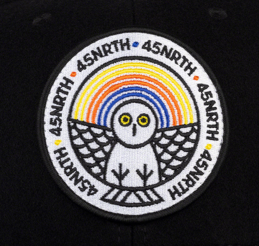 Winter Wonder Wool Snapback Hat - Black, Adjustable